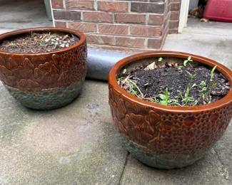 Large clay planters