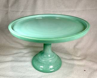 Jadeite cake stand