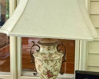 Hand painted ceramic lamp