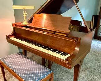 Steinway & Sons Model M grand piano with bench (to be authenticated)