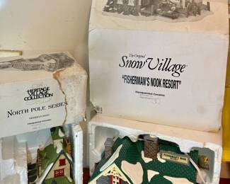 Dept. 56 "Snow Village" light-up buildings and accessories