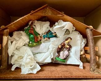 Vintage porcelain Nativity Set