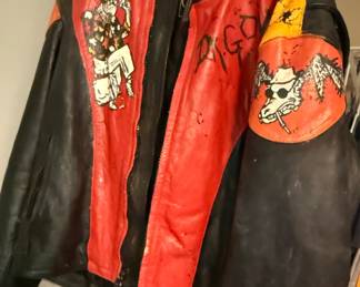 Hand painted River Road leather jacket
