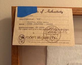 Original mixed media paper sculpture.