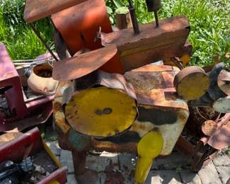 Amazing collection of metal garden art.