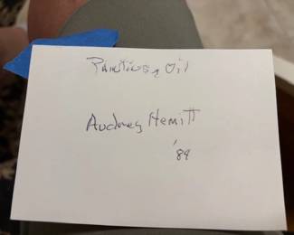 "Oil painting" by Audrey Hemitt.