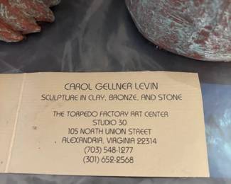 "Communication" sculptures by Carol G. Levin.