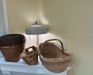 Hand-woven baskets.