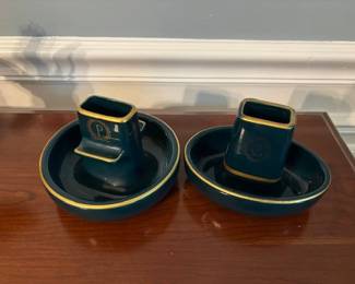 Pair of vintage ashtrays from the Palmer House in Chicago.