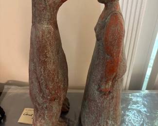 "Communication" sculptures by Carol G. Levin.