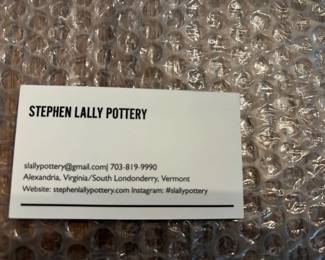 Stephen Lally Pottery.