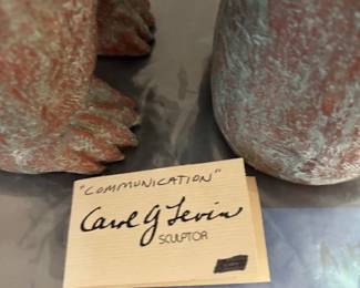 "Communication" sculptures by Carol G. Levin.