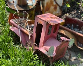 Amazing collection of metal garden art.