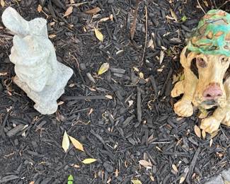 Concrete garden ornaments.