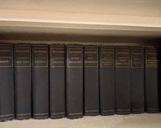 Set of books by Dickens.