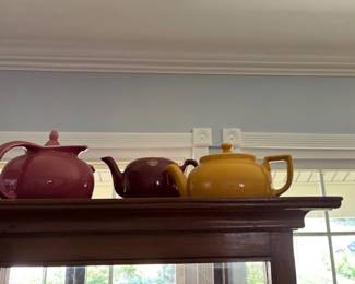 Huge collection of Hall's teapots.