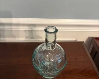 Molded glass vase.