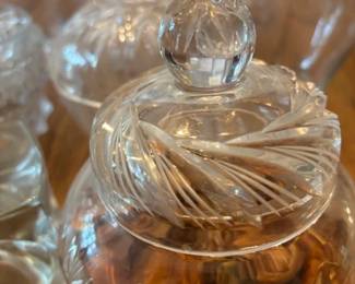 VIoletta covered glass container.