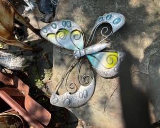 Amazing collection of metal garden art.