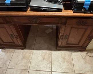 Antique desk (in two pieces).