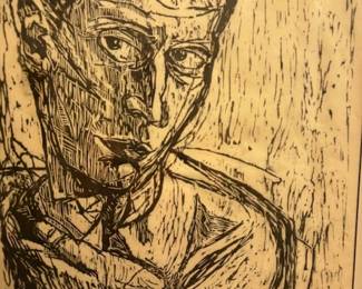 Woodcut by Roxanne Sexauer.