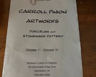 Carroll Pinion Stoneware vase.