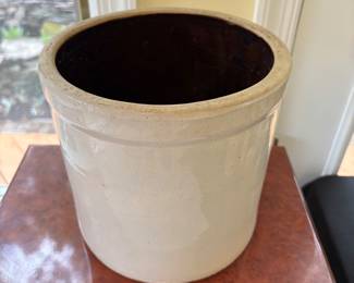 Stoneware crock.