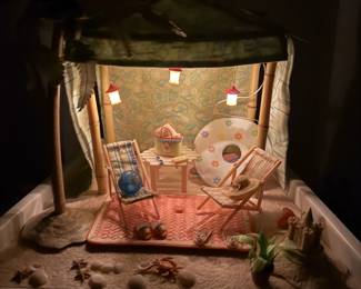 AG Mini Room Illuma Room Seaside Beach Complete Set w/ Base and Working Lights
AG beach nite