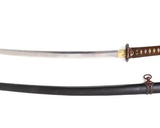 Lot 48 Japanese WWII Naval Gunto Sword Scabbard