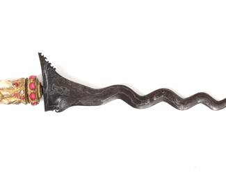 Lot 36 Early 20th C. Beautiful Balinese Kris