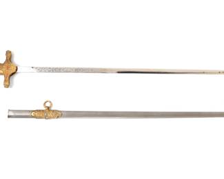 Lot 45 Mamluke Handle Masonic Sword Scabbard