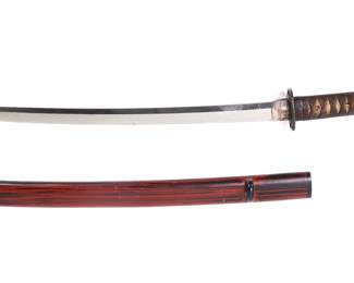 Lot 53 Japanese Wakizashi Sword w Scabbard