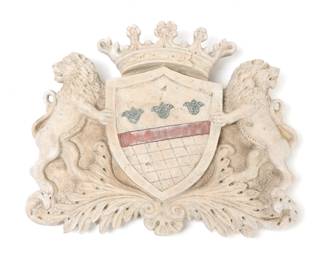 Lot 3 Florentine Botticino Marble Coat of Arms