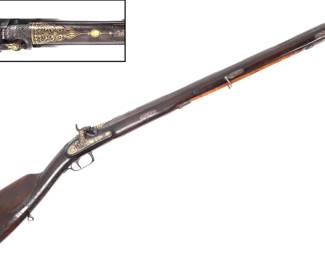 Lot 110 Extraordinary .650 Cal Ottoman Percussion Rifle, 18th C.