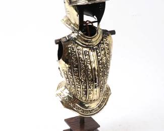 Lot 116 Embossed Miniature Brass Half Armour