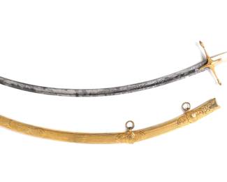 Lot 44 Mameluke Hilted Saber wMother of Pearl Grip