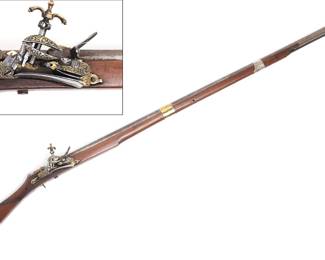 Lot 108 Algerian Miquelet Flintlock Musket, 18th19th c.