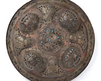 Lot 118 Fine Tibetan Shield, 19th Century