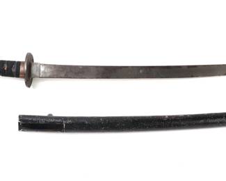 Lot 59 Japanese Wakizashi Sword, Signed