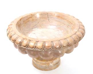 Lot 123 Italian Marble Pedestal Compote or Tazza Bird Bath
