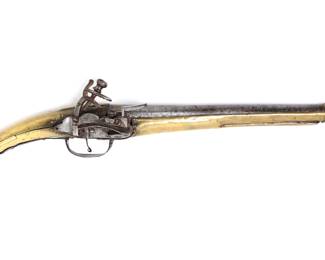 Lot 98 Rattail Flintlock Pistol, 18th19th c.