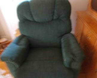 Peacock blue recliner