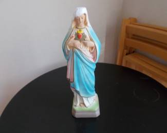 Virgin Mary chalk with minor damage