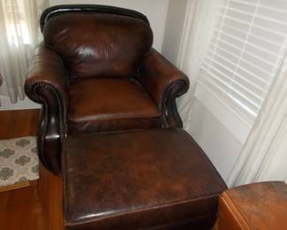 Comfy easy chair and ottoman