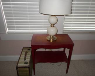 Vintage lamp and table