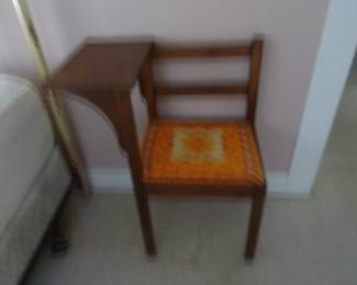 Antique telephone bench