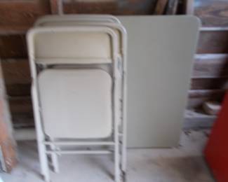 Card table and 4 chairs