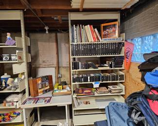 Books, VHS tapes, 45s