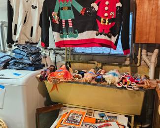 Vintage dolls, various prints/signs