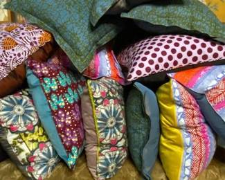 These Designer pillows are on sale during this Designer Estate Sale. Spruce up your home with a few of these. Can be purchased as cover only or cover and fill